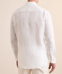Hidden Button-Down Linen Shirt