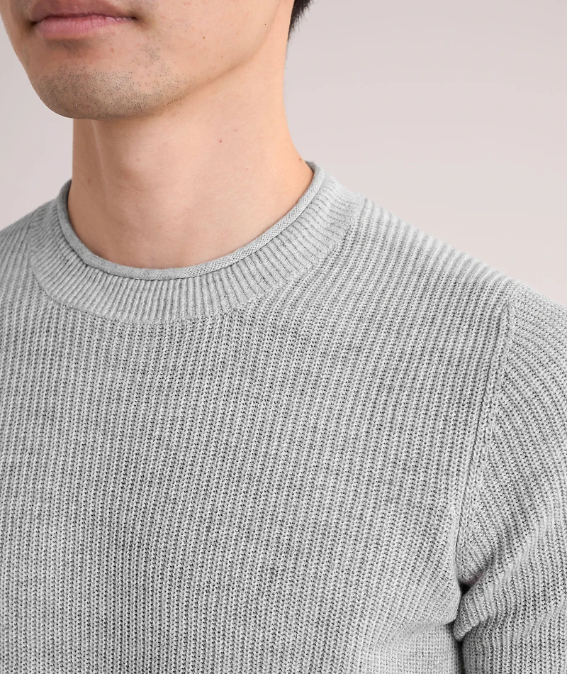 Ribbed Linen-Cotton Rollneck Sweater