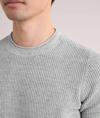 Ribbed Linen-Cotton Rollneck Sweater
