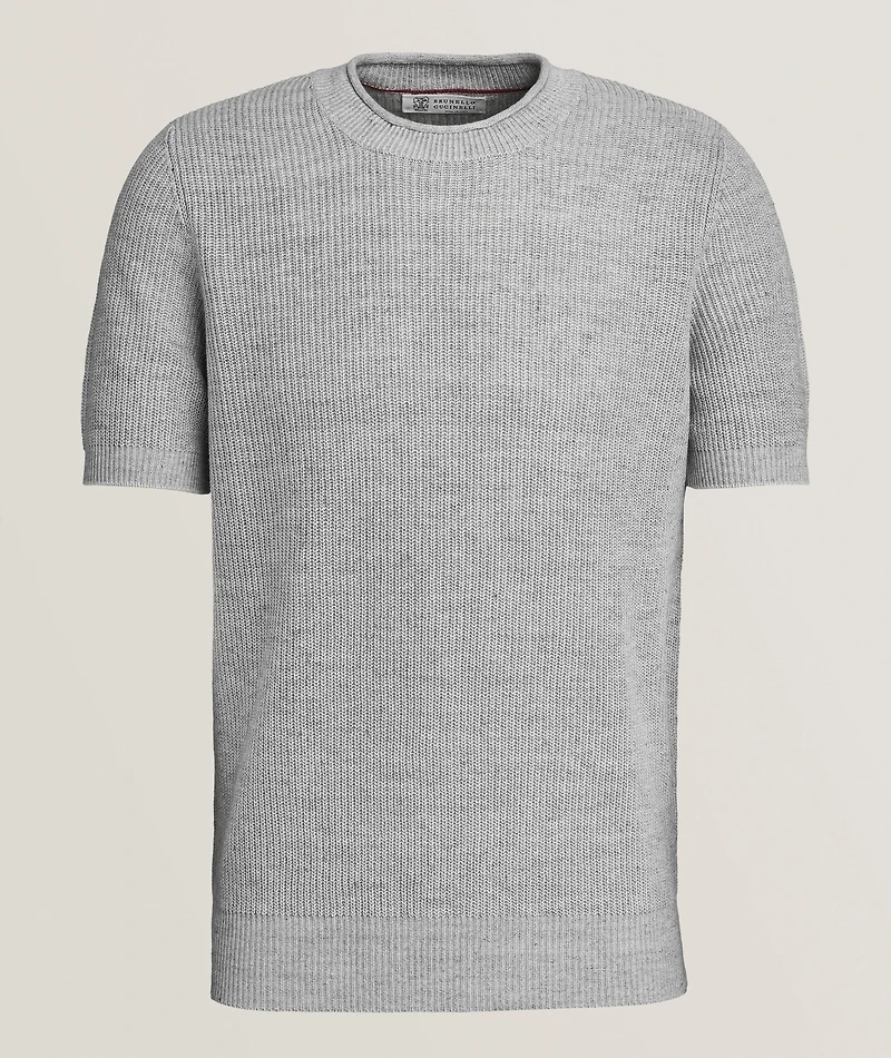 Ribbed Linen-Cotton Rollneck Sweater