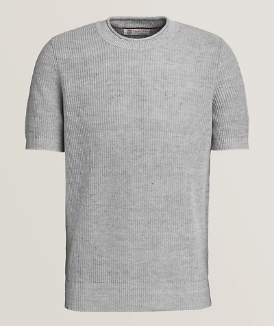 Ribbed Linen-Cotton Rollneck Sweater