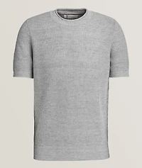 Ribbed Linen-Cotton Rollneck Sweater