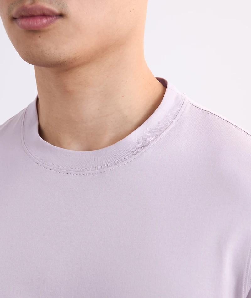Silk-Cotton Crewneck T-Shirt