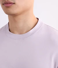 Silk-Cotton Crewneck T-Shirt