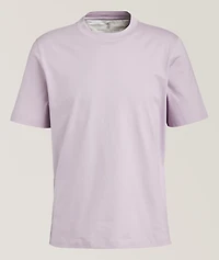 Silk-Cotton Crewneck T-Shirt