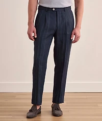 Leisure-Fit Pinstripe Pleated Suit Pants