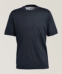 Silk-Cotton Crewneck T-Shirt