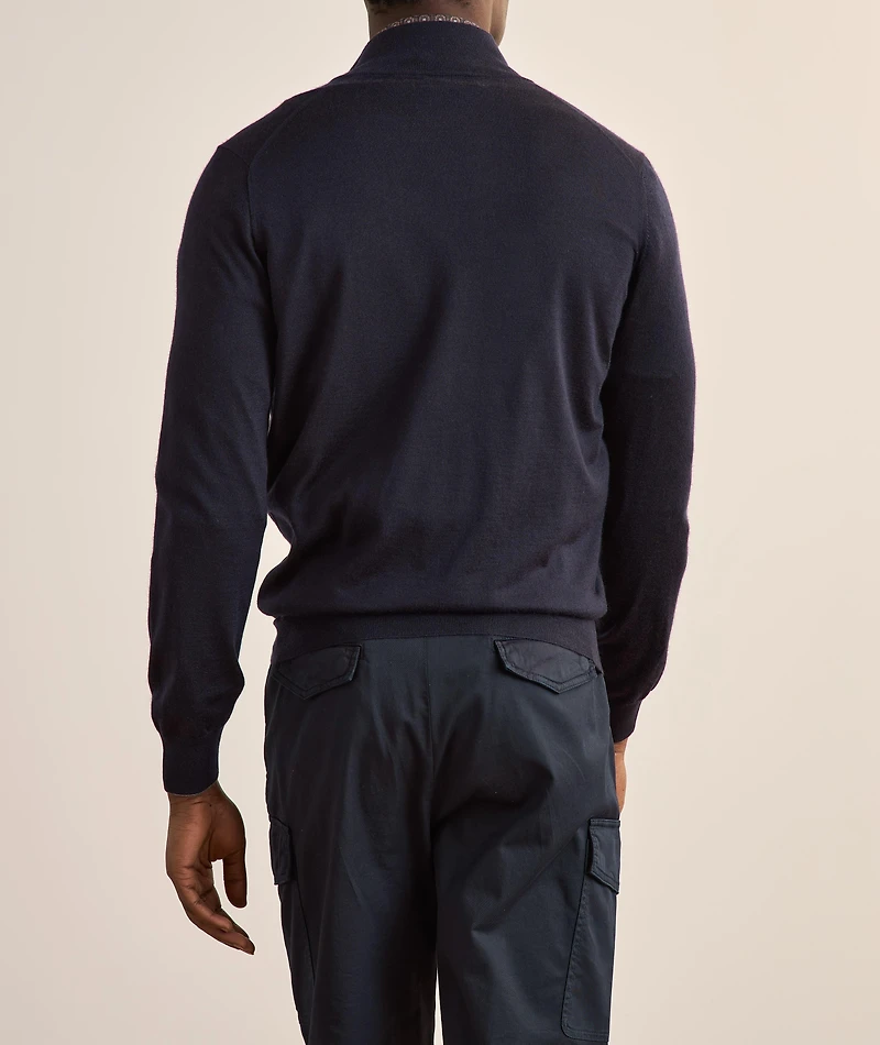 Cashmere-Silk Full-Zip Cardigan