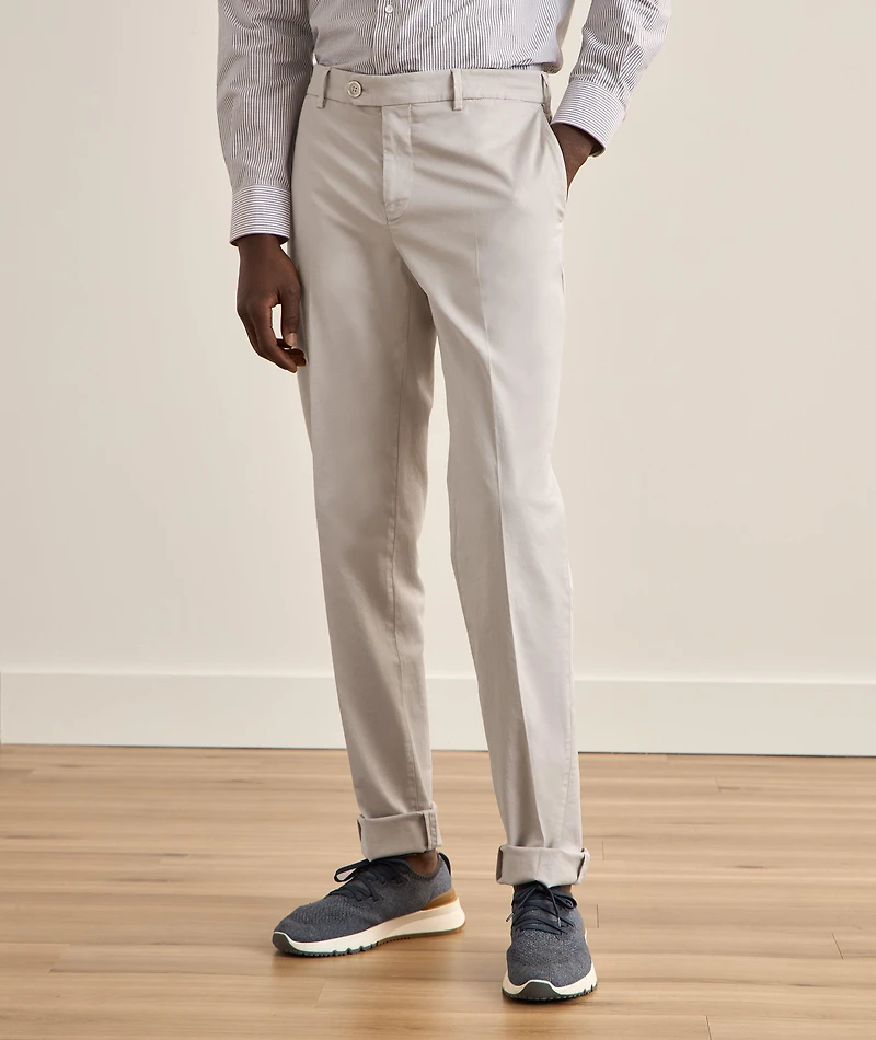 Italian-Fit Flat Front Pants