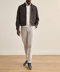 Italian-Fit Flat Front Pants