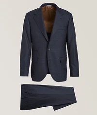 Tonal Plaid Virgin Wool Suit