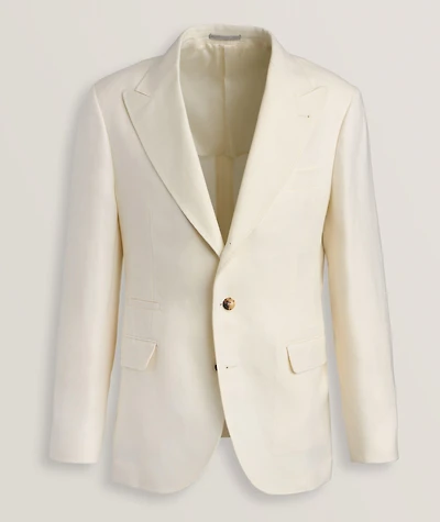 Linen, Wool & Silk Twill Sport Jacket