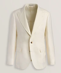 Linen, Wool & Silk Twill Sport Jacket
