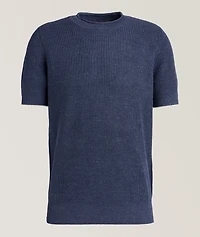 Ribbed Linen-Cotton Rollneck Sweater