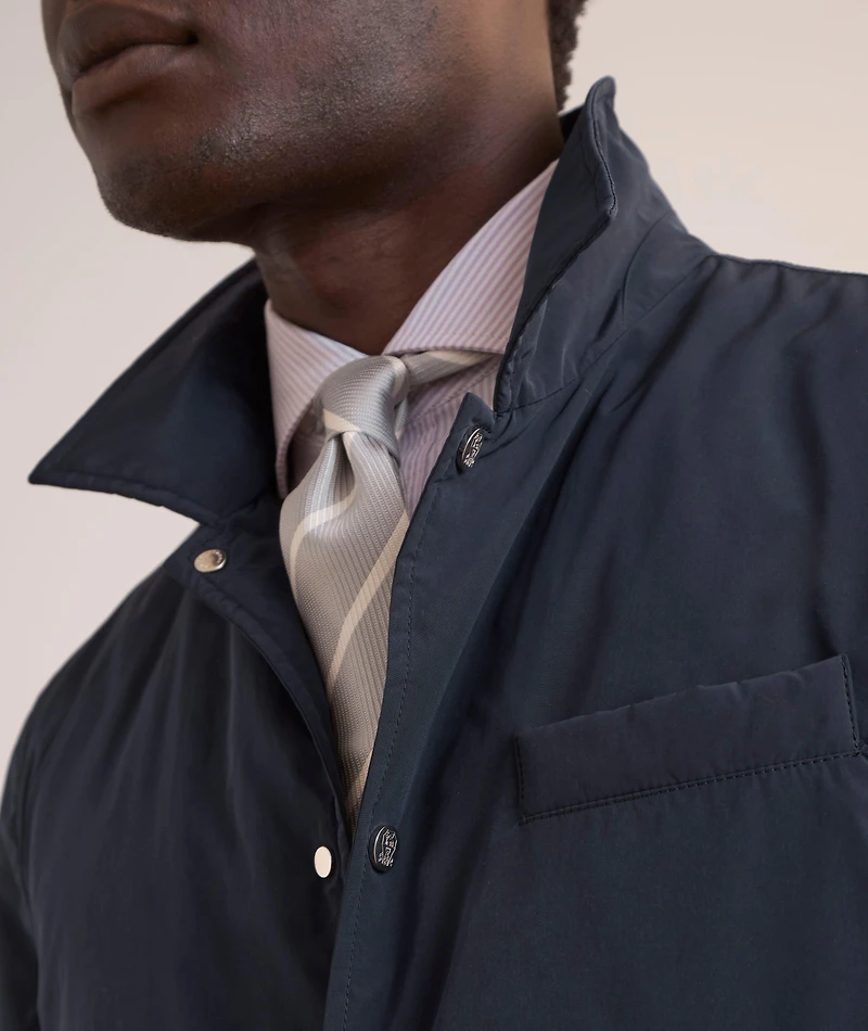 Nylon Padded Shirt Jacket