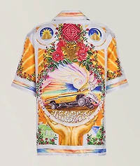 LA Tornade de Rose Silk Shirt