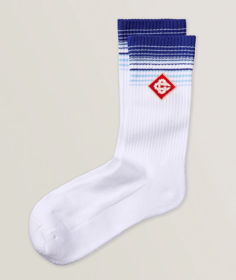 Faded Stripe Logo Socks