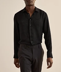 Tonal Paisley Silk-Blend Shirt