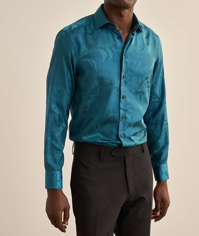 Floral Silk-Blend Shirt