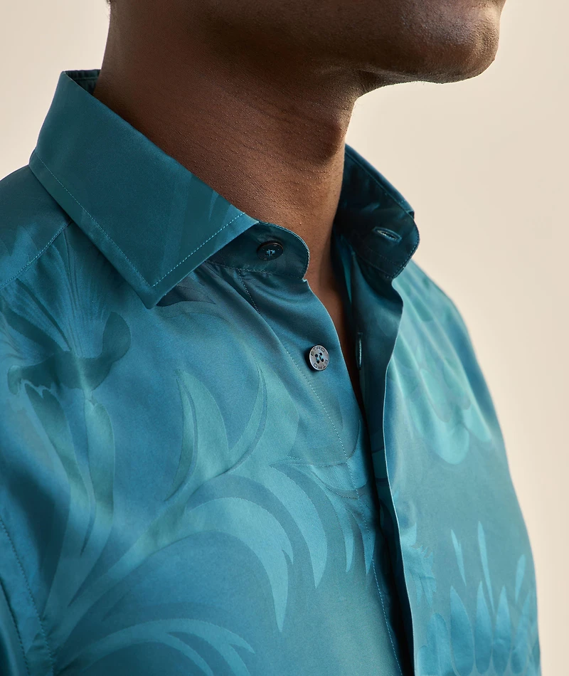 Floral Silk-Blend Shirt