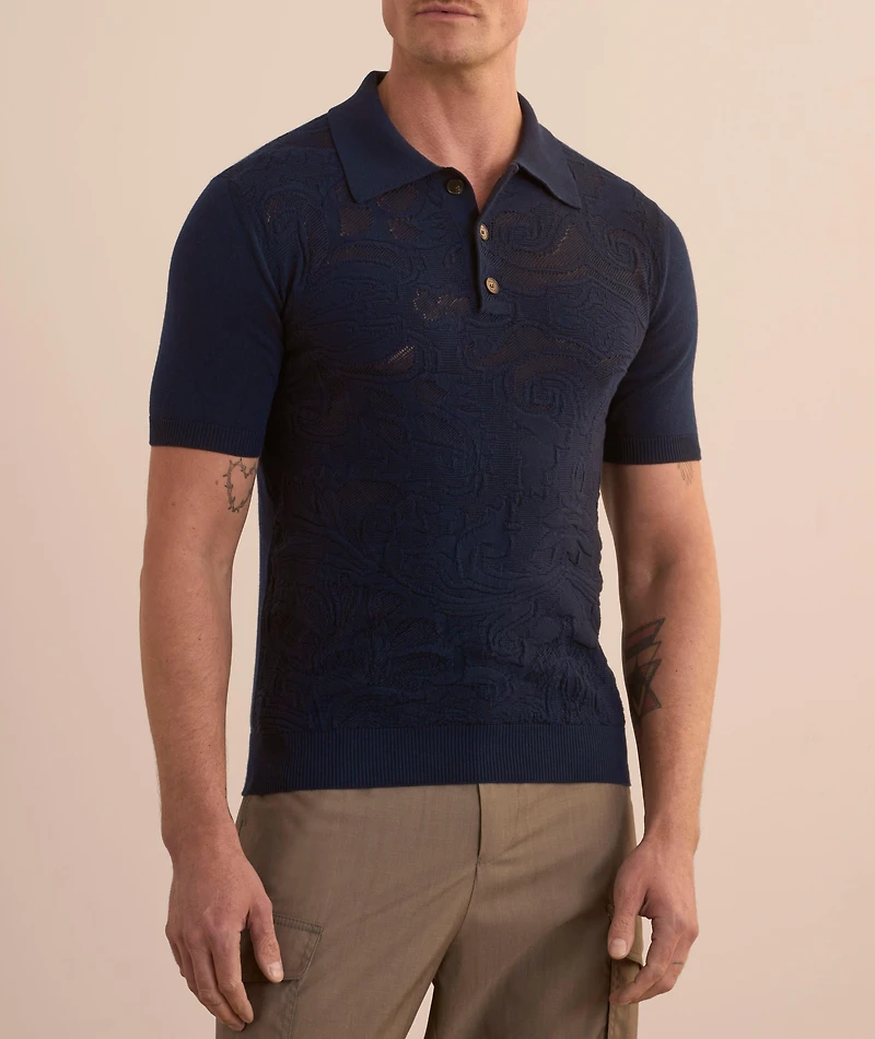 Jacquard Knit Polo
