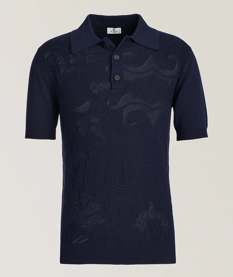Jacquard Knit Polo