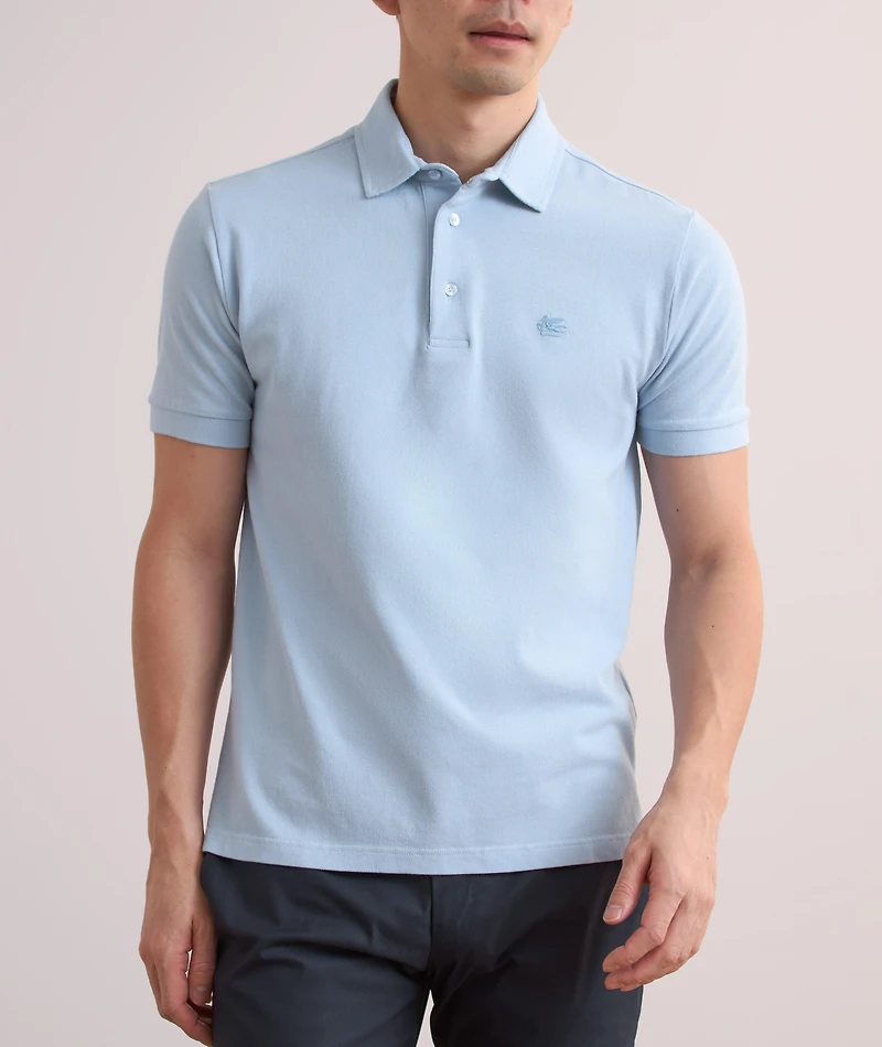 Paisley Under Collar Cotton Polo