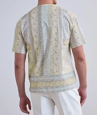 Paisley Cotton Crewneck T-Shirt