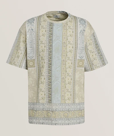 Paisley Cotton Crewneck T-Shirt