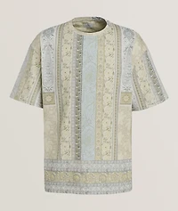 Paisley Cotton Crewneck T-Shirt