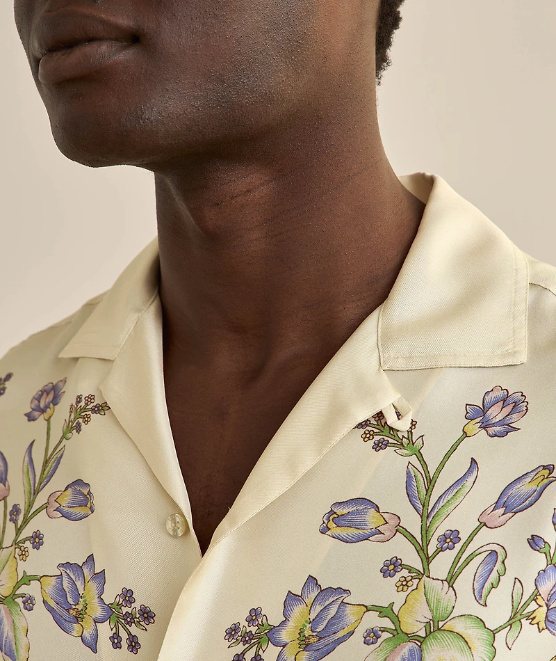 Floral Silk Camp Shirt