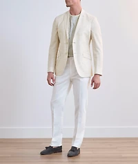 Linen-Blend Tonal Stripe Sport Jacket
