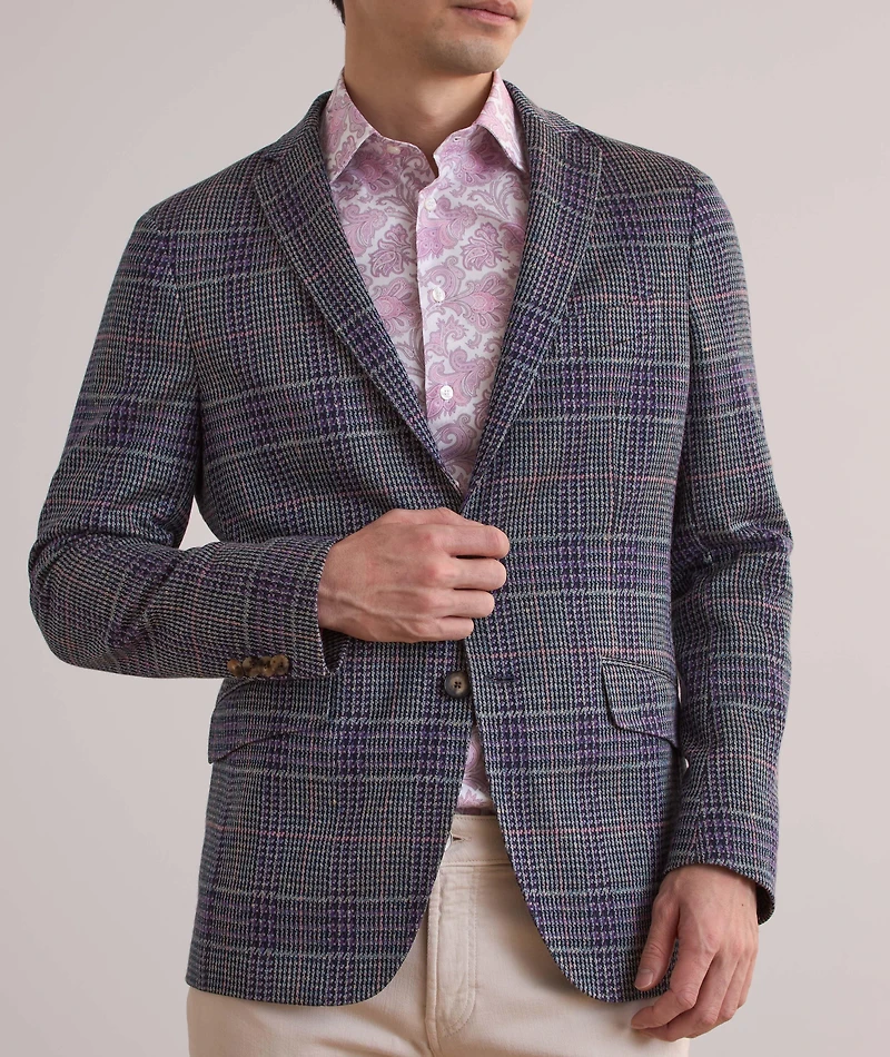Check Cotton-Blend Sport Jacket
