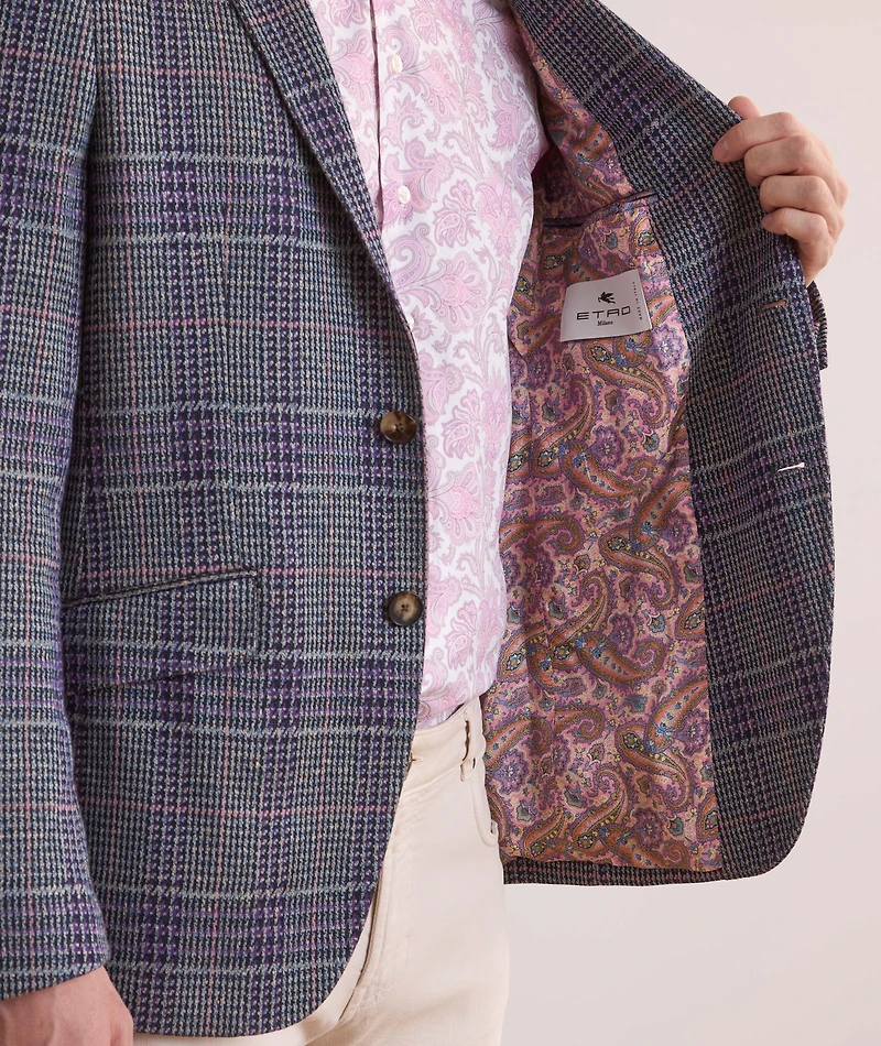 Check Cotton-Blend Sport Jacket