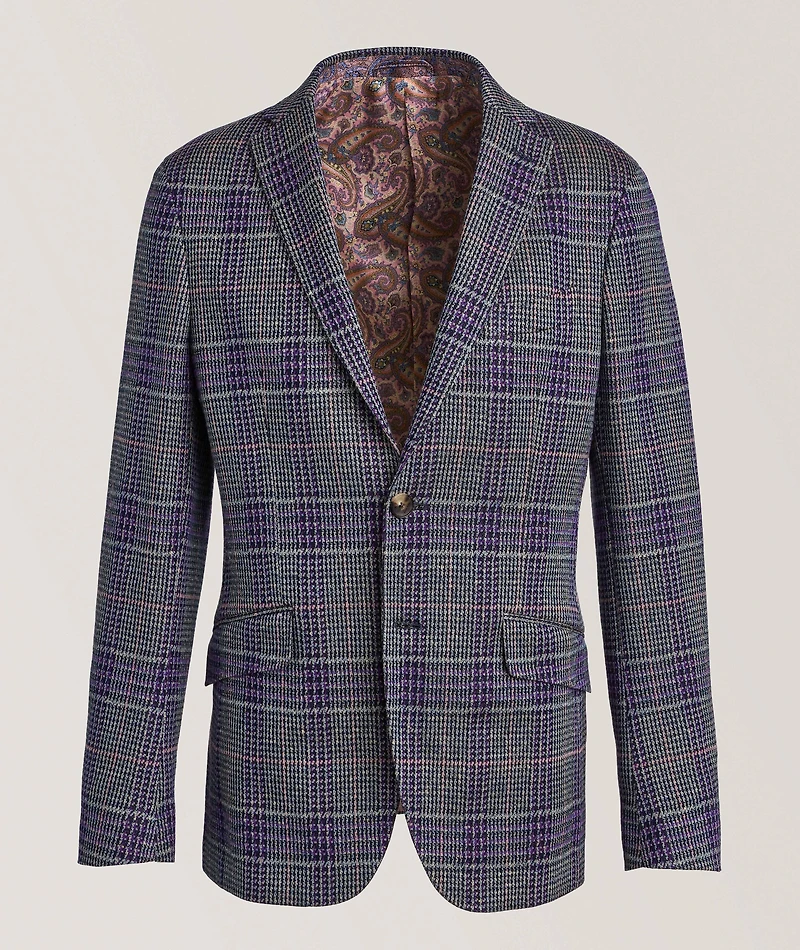 Check Cotton-Blend Sport Jacket