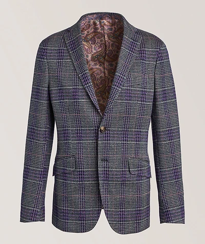 Check Cotton-Blend Sport Jacket