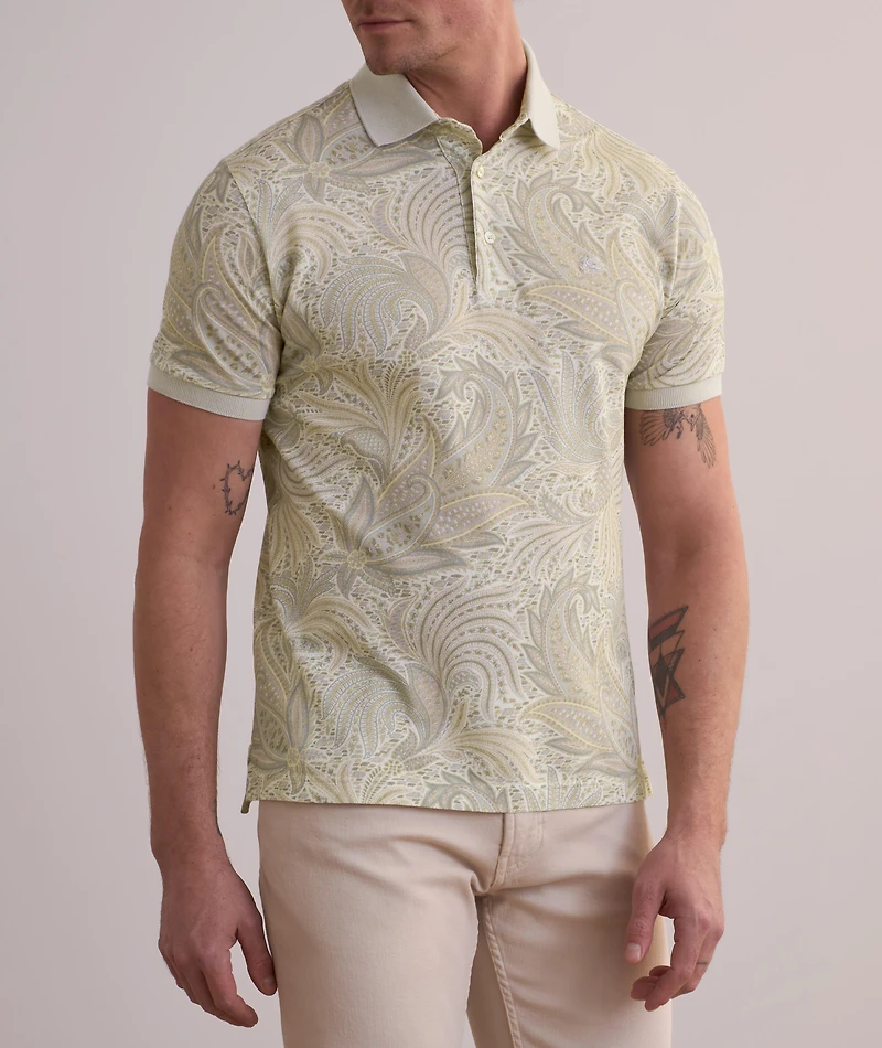 Paisley Cotton Polo