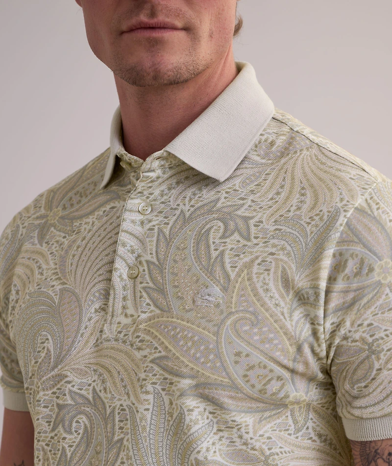 Paisley Cotton Polo