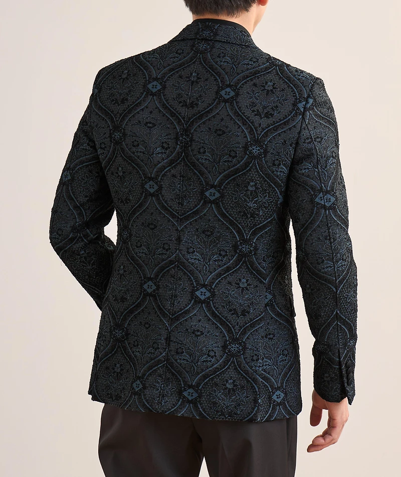 Floral Brocade Silk-Blend Evening Jacket