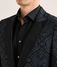 Floral Brocade Silk-Blend Evening Jacket