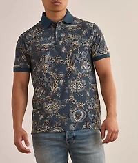 Floral-Print Cotton Polo