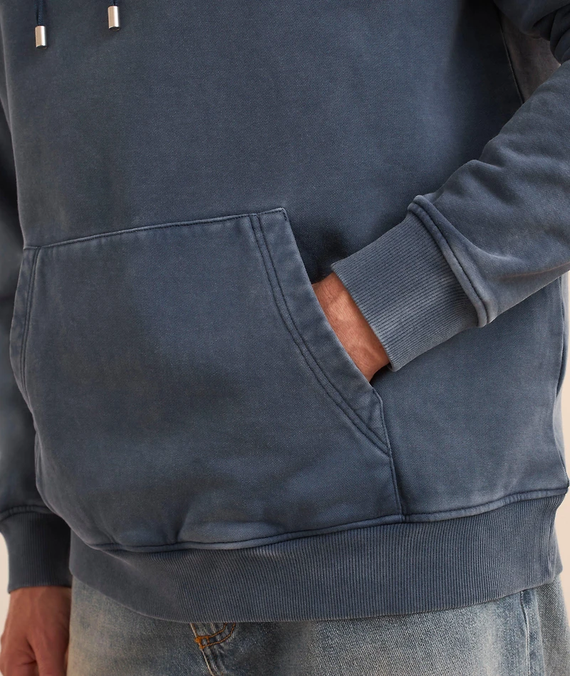 Embroidered Logo Cotton Hooded Sweater