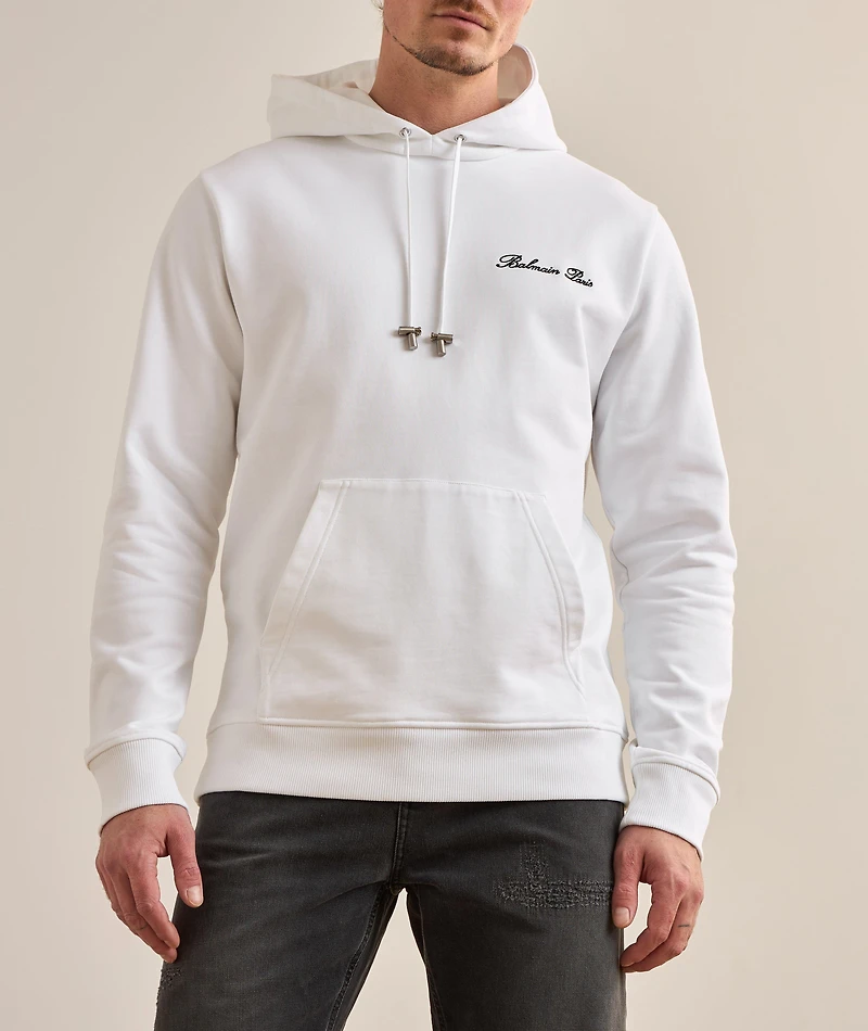 Embroidered Logo Hooded Sweater
