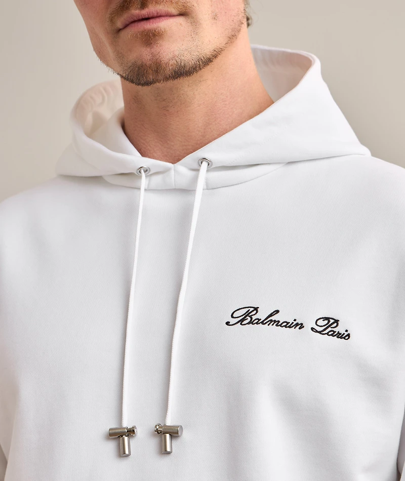 Embroidered Logo Hooded Sweater