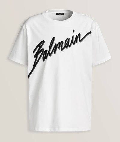 Flocked Cursive Logo T-Shirt