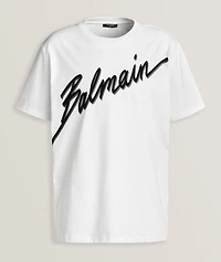 Flocked Cursive Logo T-Shirt
