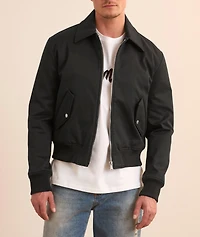 Embossed Logo Cotton Bomber Jacket