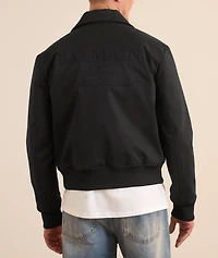 Embossed Logo Cotton Bomber Jacket