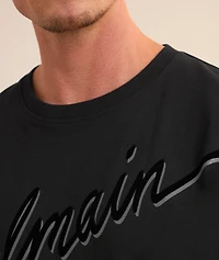 Flocked Cursive Logo T-Shirt