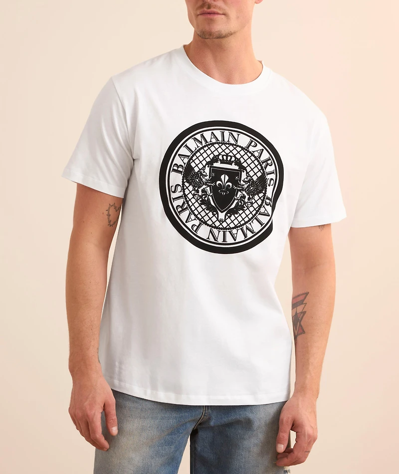 Velvet Emblem Logo Cotton T-Shirt